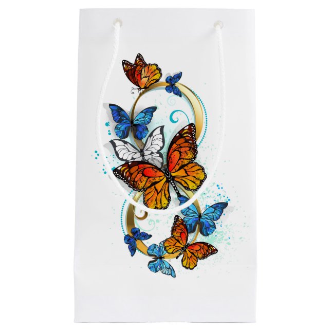 Bolsa De Regalo Pequeña Infinity of Monarch Butterflies (Anverso)