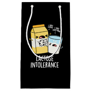 Bolsa De Regalo Pequeña Intolerancia a la lactosa Leche divertida Pun Oscu