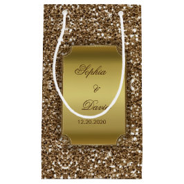 Bolsa De Regalo Pequeña Invitaciones de boda | Personalizado Purpurina de 