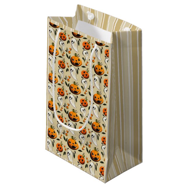Bolsa De Regalo Pequeña Jack-o-Ghost Amarillo (Angulo Anverso)