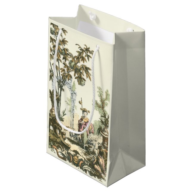 Bolsa De Regalo Pequeña Jardín asiático con mujeres y animales (Angulo Anverso)