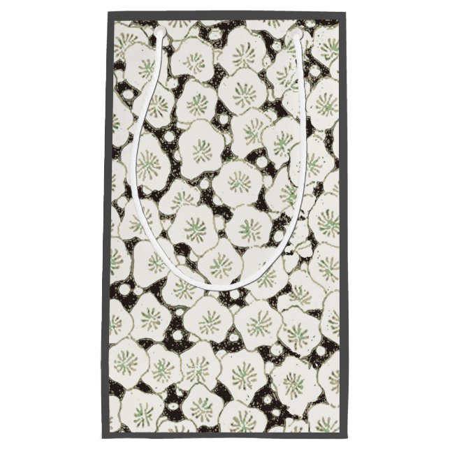 Bolsa De Regalo Pequeña Jardín floral de la Flor Blanca de Japón (Anverso)