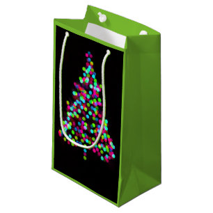 Bolsa De Regalo Pequeña Joyas de árbol de Navidad en verde