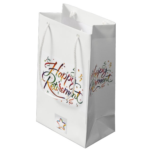 Bolsa De Regalo Pequeña Jubilación feliz (Angulo reverso)