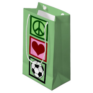 Bolsa De Regalo Pequeña Jugador de Fútbol de Paz Futbol Verde de Cumplea