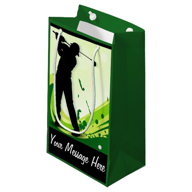 Bolsa De Regalo Pequeña Jugador de golf artsy (Angulo Anverso)