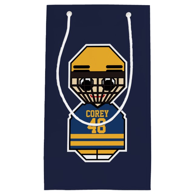 Bolsa De Regalo Pequeña Jugador del hockey sobre hielo (Anverso)