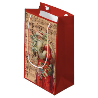 Bolsa De Regalo Pequeña Juguetes y árbol nostálgicos de Santa con