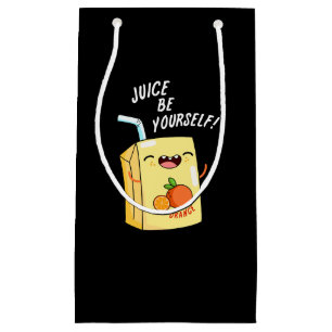 Bolsa De Regalo Pequeña Juice Be Your Funny Naranja Juice Pun Dark BG