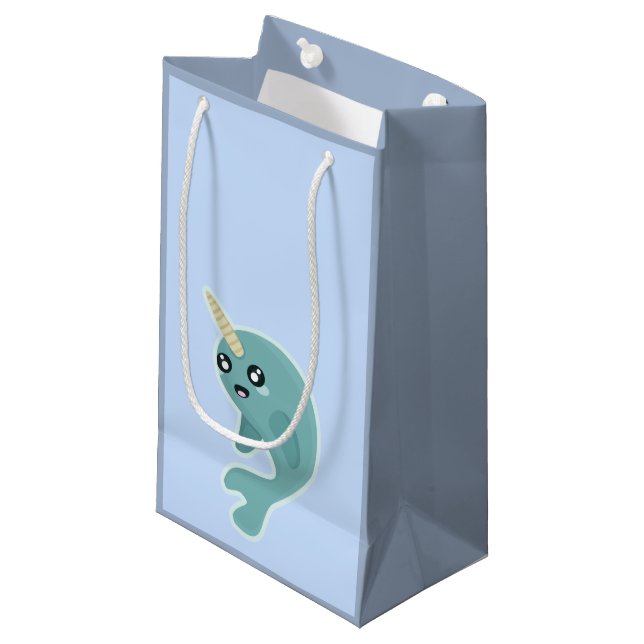 Bolsa De Regalo Pequeña Kawaii Narwhal (Angulo Anverso)