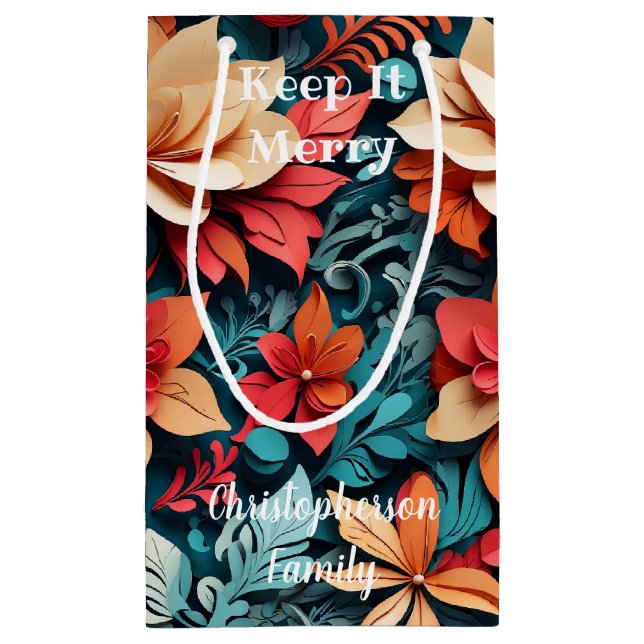 Bolsa De Regalo Pequeña Keep It Merry (Reverso)