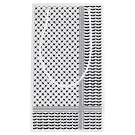 Bolsa De Regalo Pequeña Keffiyeh blanco y negro palestino