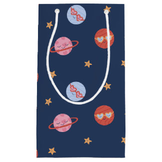 Bolsa De Regalo Pequeña Kids Space Mini Pattern with Planets & Stars