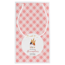 Bolsa De Regalo Pequeña Kitten Meow Chica de la Corona Rosa Kitty Cat Cump