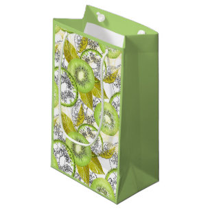 Bolsa De Regalo Pequeña Kiwi, afrutado, verde y blanco, fresco, jugoso, bl