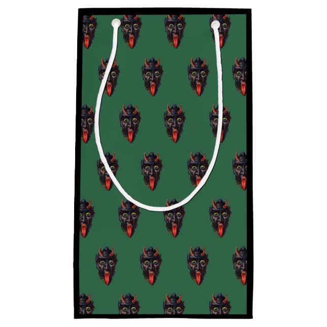 Bolsa De Regalo Pequeña Krampus verde (Anverso)