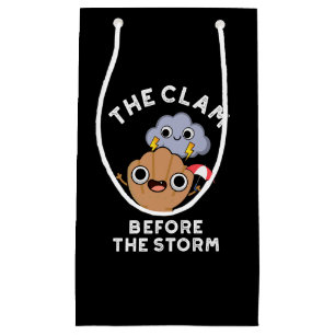 Bolsa De Regalo Pequeña La Almeja Antes De La Tormenta Del Tiempo Pun Oscu