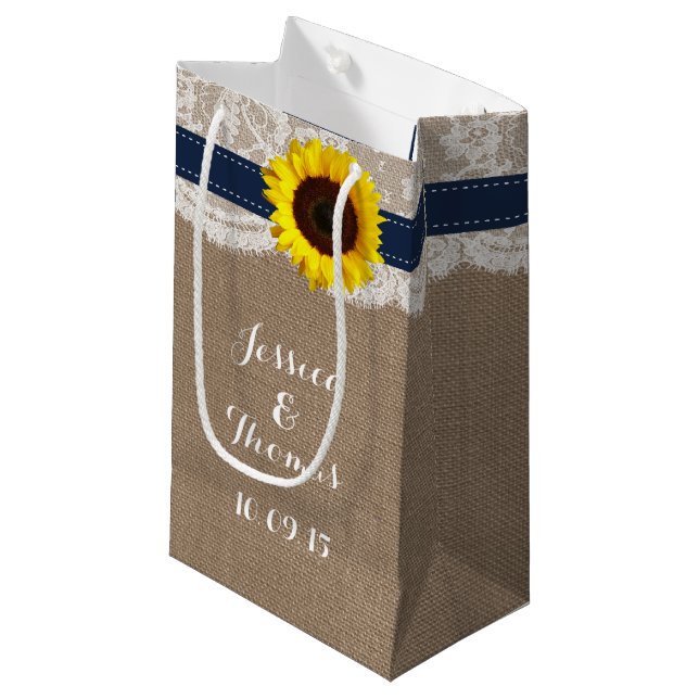 Bolsa De Regalo Pequeña La colección de Bodas de girasol ruso - Armada (Angulo Anverso)