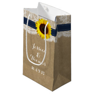 Bolsa De Regalo Pequeña La colección de Bodas de girasol ruso - Armada