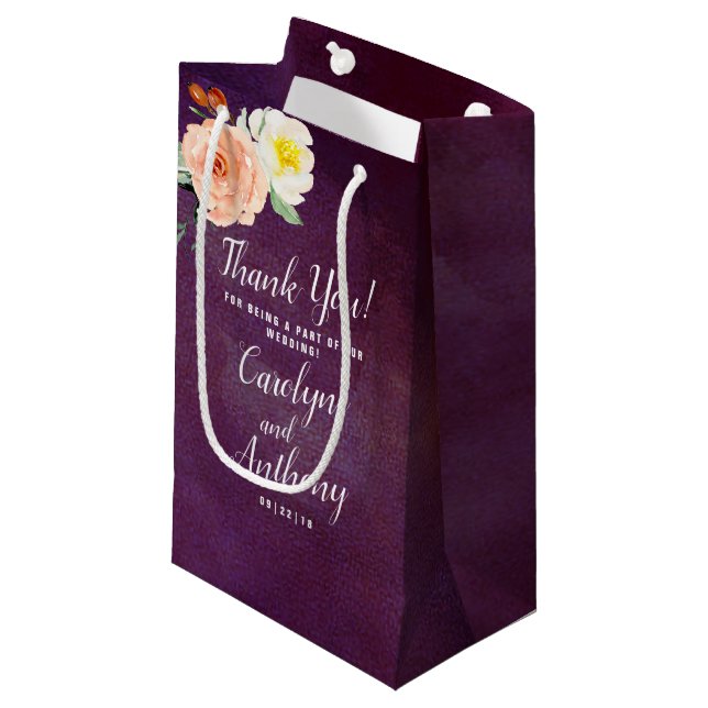 Bolsa De Regalo Pequeña La colección de Bodas Romance In Bloom (Angulo Anverso)