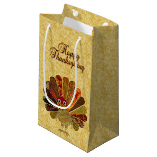Bolsa De Regalo Pequeña La colorida y feliz fiesta de Gracias Turquía