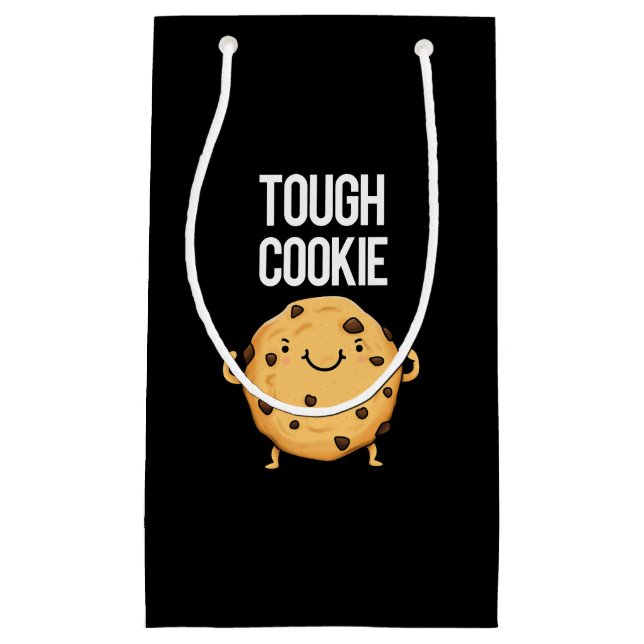 Bolsa De Regalo Pequeña La coqueta y divertida Cookie Pun Dark BG (Anverso)