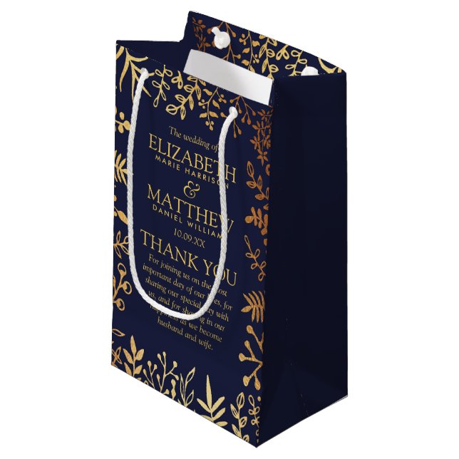 Bolsa De Regalo Pequeña La elegante colección de Bodas florales de la Mari (Angulo Anverso)