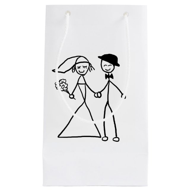Bolsa De Regalo Pequeña La "novia y el novio" diseñan los regalos y los (Anverso)