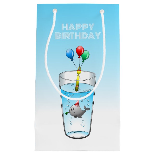 Bolsa De Regalo Pequeña La pequeña ballena fiesta (Anverso)