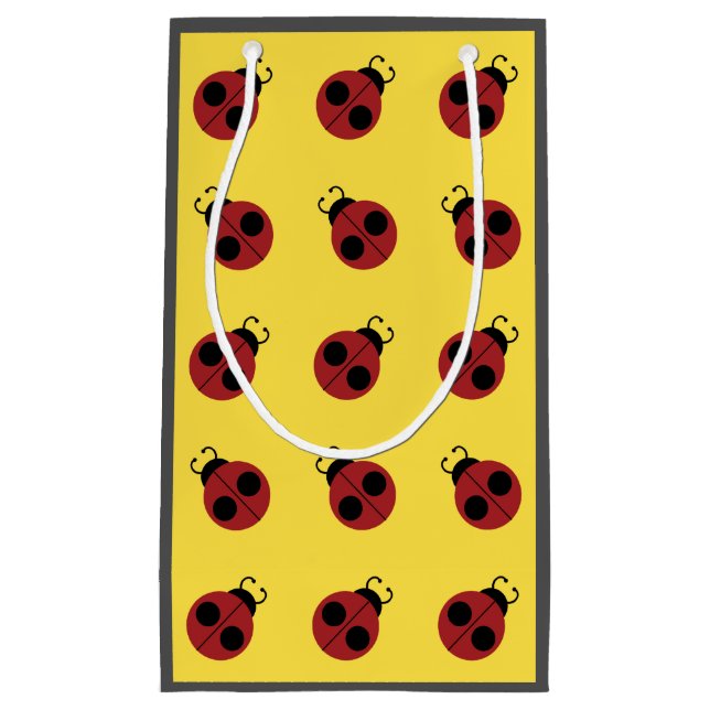 Bolsa De Regalo Pequeña Ladybug 60s retro fresco amarillo (Anverso)