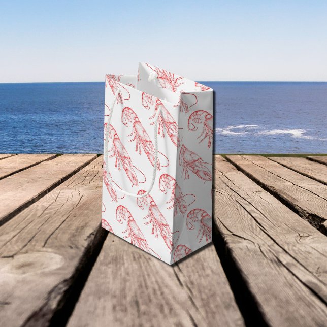 Bolsa De Regalo Pequeña Langosta roja vintage - acuarela (Subido por el creador)