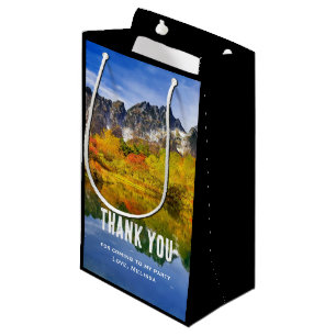 Bolsa De Regalo Pequeña Las montañas del país y el Fiesta del lago Gracias
