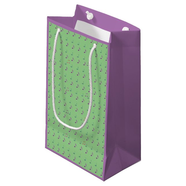Bolsa De Regalo Pequeña Lavanda y verde - Diversión (Angulo Anverso)