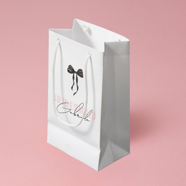 Bolsa De Regalo Pequeña Lazo Coquette Francés Rosa Elegante Dama de Honor  (Subido por el creador)