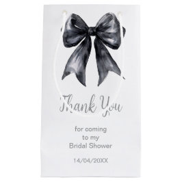 Bolsa De Regalo Pequeña Lazo de coqueta negro para ducha de novia