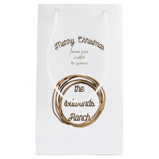 Bolsa De Regalo Pequeña Lazo de vaquero Feliz Navidad