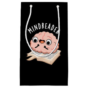 Bolsa De Regalo Pequeña Lector de la mente Funny Brain Pun Dark BG