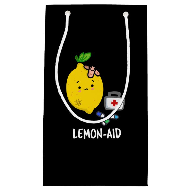 Bolsa De Regalo Pequeña Lemon Pun Dark BG (Anverso)