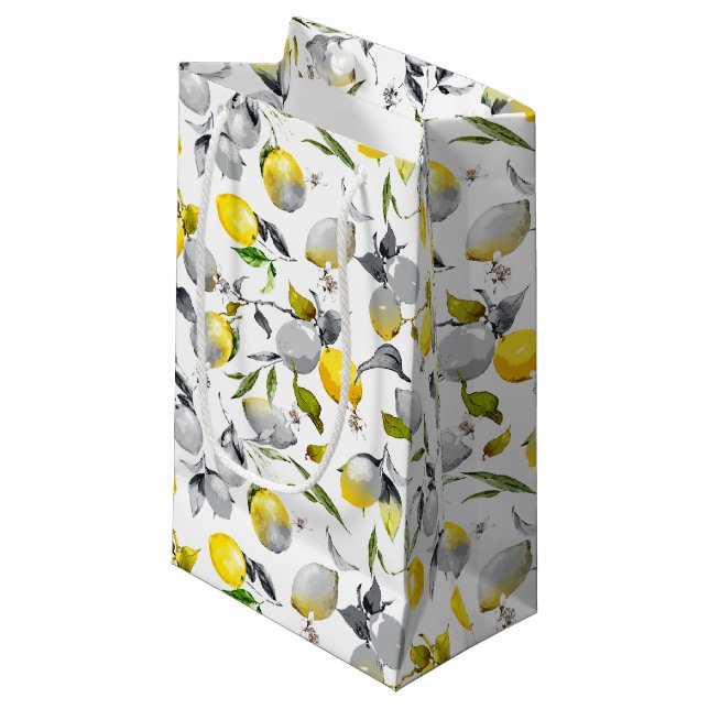 Bolsa De Regalo Pequeña Lemones acuarelas 14 (Angulo Anverso)