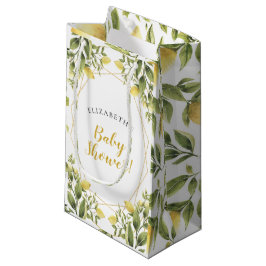 Bolsa De Regalo Pequeña Lemons Greenery Baby Shower
