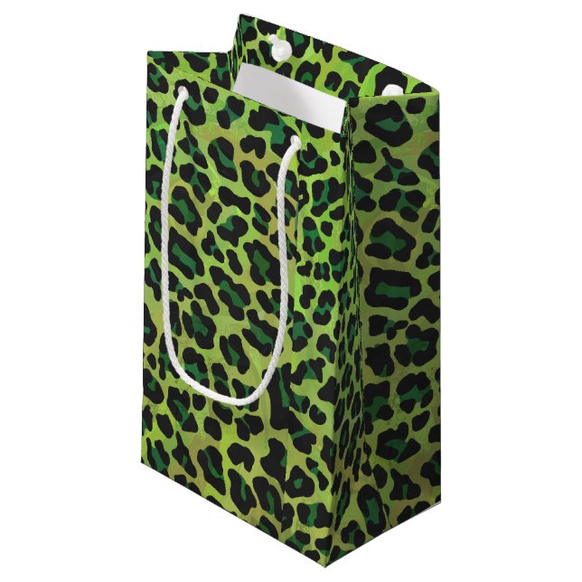 Bolsa De Regalo Pequeña Leopard Black and Green Print (Angulo Anverso)