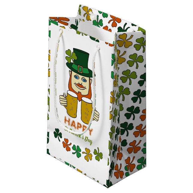 Bolsa De Regalo Pequeña Leprechaun irlandés, Día de San Patricio (Angulo Anverso)