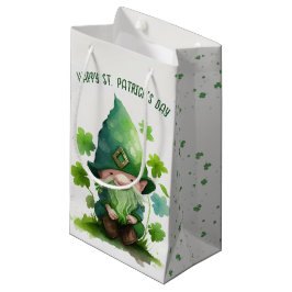 Bolsa De Regalo Pequeña Leprechaun Irlandés En Shamrock