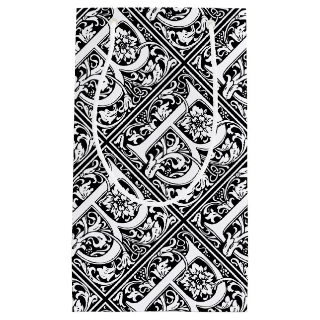 Bolsa De Regalo Pequeña Letra B Monograma medieval Art Nouveau (Anverso)