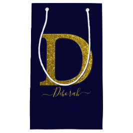 Bolsa De Regalo Pequeña Letra D Purpurina