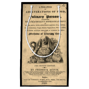 Bolsa De Regalo Pequeña Libro de venenos culinarios del cráneo antiguo de