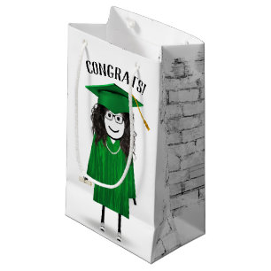 Bolsa De Regalo Pequeña Licenciada en licenciatura con Cap y Diploma