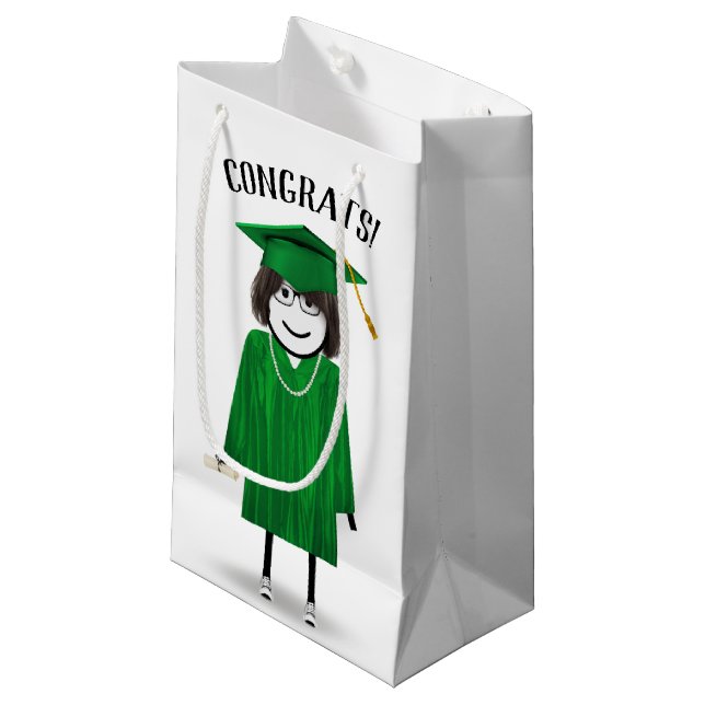 Bolsa De Regalo Pequeña Licenciada en Palo con Diploma (Angulo Anverso)