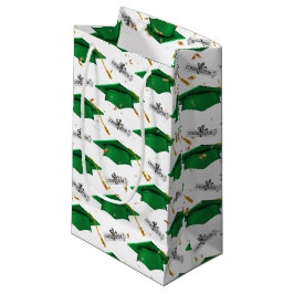 Bolsa De Regalo Pequeña Límites de graduación verdes con diplomas