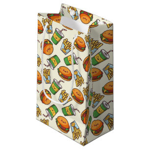 Bolsa De Regalo Pequeña lindas hamburguesas Kawaii patatas fritas fiesta d
